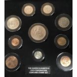 *** COLLECTED 19/10/19 BJ *** The Coronation of Queen Elizabeth II British Coin and Stamp Set