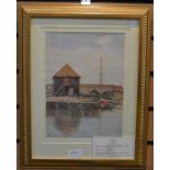 Charles W Farley, signed and dated, 1933, lower left, Quay Side, watercolour 30 x 21 cms approx