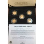 The ICC Cricket World Cup Gold Proof 50p Set in Original Case with Certificate, Limited Edition of