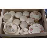 Royal Crown Derby Posy pattern tea service six cups, saucers, large milk jug, sugar bowl, tea pot,