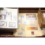 Stamps and banknotes: a collection of mainly First Day covers also includes mint presentation packs.
