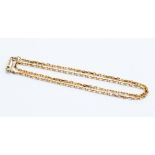 A 9ct gold oval link necklace, length approx 18'' total gross weight approx 8gms,  in box