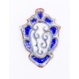 **AWAY** Enamel on copper Parienne brooch, signed on reverve