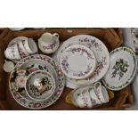 **REOFFER IN A&C NOV £25-£30** A Wedgwood Devon Sprays tea service; Portmeirion bowls and plate;