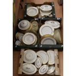 White and gilt Wedgwood dinner and tea set for T Goode Co Ltd, London (4 boxes)