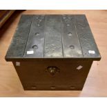 Arts & Crafts coal box with rose motif