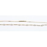 A 9ct gold diamond bracelet, stamped 20pt, total gross weight approx 3.6gms; and a 9ct gold and