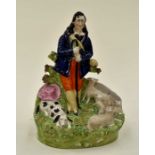 **AWAY** A 19th Century Staffordshire of shepherd with his flock and sheep plus sheepdog, on