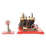 Mamod stationary steam engine, unboxed, complete with unboxed Power Press.