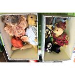A collection of assorted bears to include various makers and two dolls to include bisque head Armand