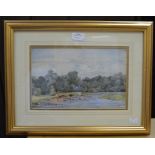 A collection of six various watercolours depicting landscapes, artists include, Ivy E Smith, D.
