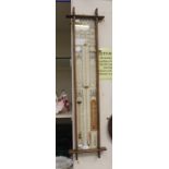 A George V oak cased stick barometer