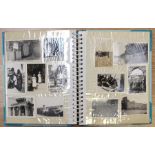 A collection of 6 photo albums along with various postcards and photos inc one portrait photo