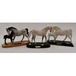 Collection of Beswick horses including Desert Orchid plus two Spirit of Affection figures