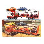 Corgi: A boxed Corgi Gift Set 41, Scammell Car Transporter with six cars, MGC in orange, The Saint