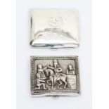 A Chester silver pocket cigarette case 1899, Robert Pringle & Sons and an Indian white metal