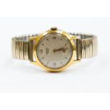 **VH REOFFER IN A&C NOV £120-£150** A Junghans vintage gilt metal watch, circa 1950's, champagne