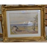 AE Boler, circa 1900, Dutch canal screen, watercolour, signed lower right, 16 x 23 cms approx, R