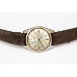 A Seiko Sportsmatic automatic Seahorse gents 1960's wristwatch, silvered dial, batons,  on dark