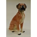 A Kingston Hall pottery model of a fawn boxer dog