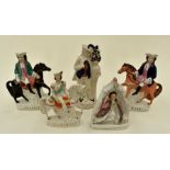 **REOFFER IN A&C NOV £40-£60** A group of five 19th Century Staffordshire flatback figures including