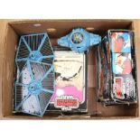 Star Wars Twin Pod Cloud Car, Kenner Canada box, Snowspeeder Palitoy box, Tie Fighter. (3)