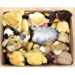 Teddy Bear collection including Merrythought, Chad Valley, plus Monkey, squirrel etc (1 box)