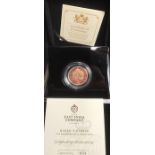 *** COLLECTED 19/10/19 BJ *** St Helena, East India Company 2019 Gold Proof Sovereign. In Original