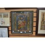**AWAY** one framed and glazed early 20th century tapestry.