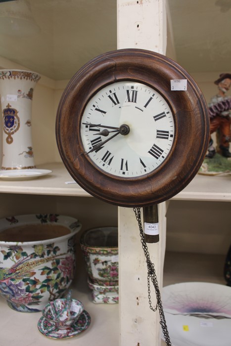 **AWAY** An early 20th Century Post Office clock, together with a Chicago Clock Company American