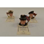 Royal Doulton Heroic leaders, small Toby jug with certificates (3)
