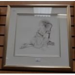 Kay Boyce, British, pair of signed limited edition prints of female studies, silver frame, both 20/