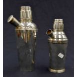 Silver plated 1930s cocktail shakers (2)
