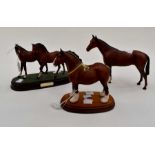 Collection of three Beswick horses Spirit of Horse, Shire horse and pony