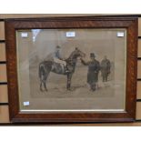 **AWAY** An Edward VII print depicting "The King's Horse Minorw"?, winner of the 2000 Guineas and