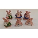 A group of six Wade Natwest money box pigs