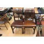 ***AWAY*** Two 20th century dining chairs.