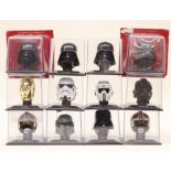 Star Wars: A collection of twelve miniature helmets