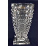 A large 19th century crystal vase (AF)