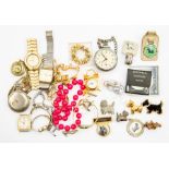 Collection of watches and costume jewellery