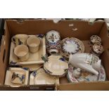 Assorted ceramics including Royal Doulton pieces and Deco style set by T.G. Green and Co - Church