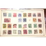 Collection of British and world stamps including leather album - "The Permanent Postage Stamp Album"