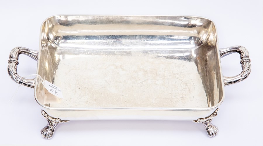 **AWAY** TAKE TO LONGFORD CRICKET CLUB  NEXT VALUATION DAY** A silver plated Maltese entrée dish,