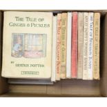 **AWAY** A collection of seventeen Beatrix Potter books, various ages and conditions, including