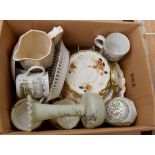 A group of ceramics including Wellington china tea set and Royal Worcester plates