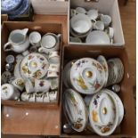 A collection of Royal Worcester Evesham pattern dinnerware, six dinner plates, side plates,