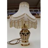 Royal Crown Derby 1128 pattern, table lamp with shade