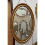Early 20th Century oval gilt framed mirror