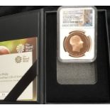 *** COLLECTED 19/10/19 BJ *** Royal Mint, Prince Philip £5 Gold Proof, in NGC grading Case with