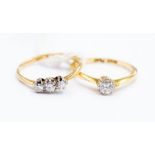 An 18ct gold and diamond solitaire diamond ring, approx 0.30ct, size L1/2, total gross weight approx